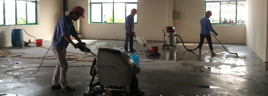 Vệ sinh sau xây dựng khu nhà xưởng, văn phòng cho thuê HTM, Dương Kinh, Hải Phòng 
